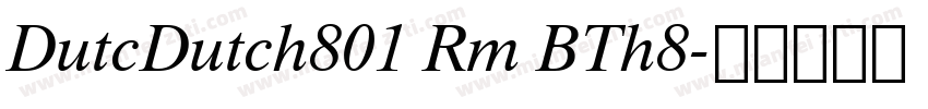 DutcDutch801 Rm BTh8字体转换